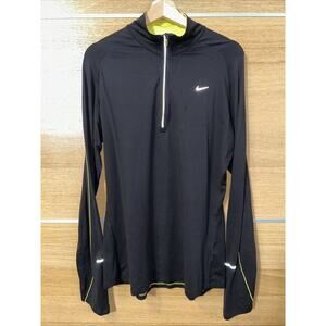 Nike Dri-FIT Element Women's XL Running 1/4 Zip Pullover Shirt Black Reflective